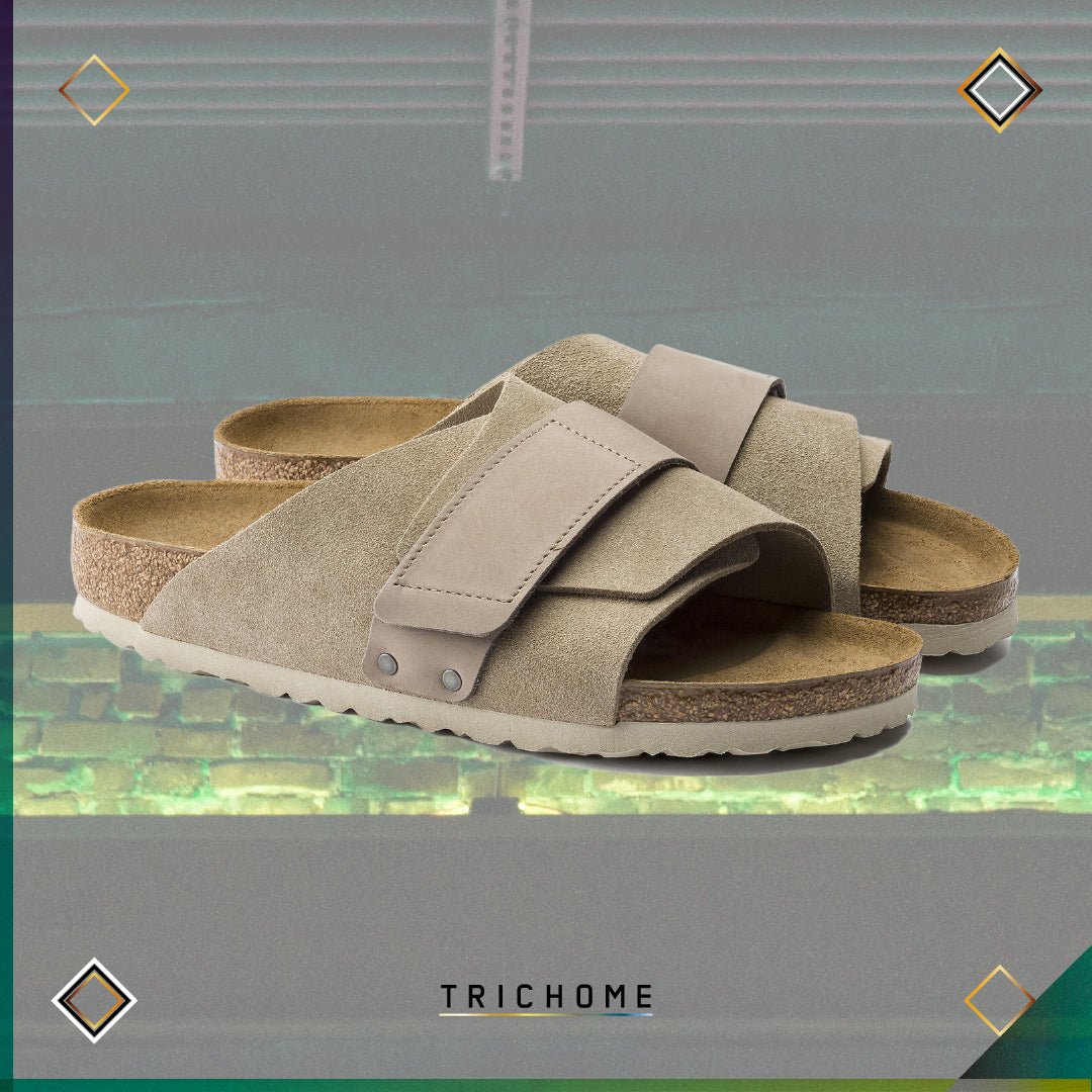 Kyoto Slide [Nubuck Suede] Taupe - Trichome Seattle - Birkenstock - Footwear