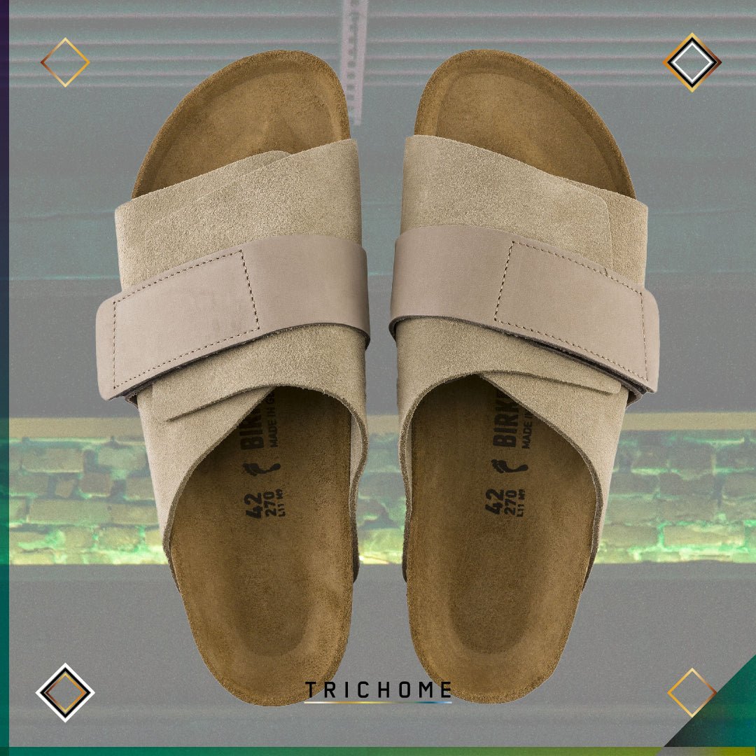 Kyoto Slide [Nubuck Suede] Taupe - Trichome Seattle - Birkenstock - Footwear