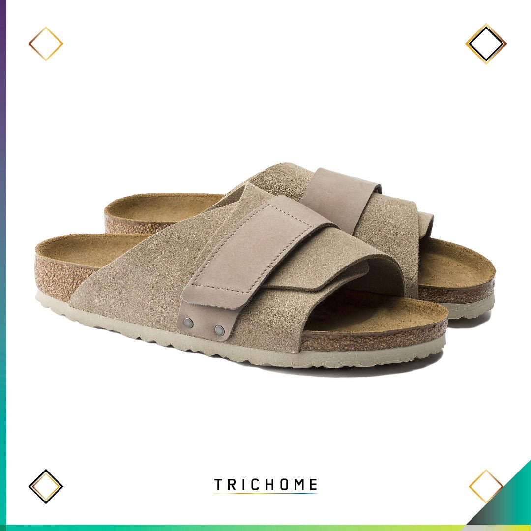 Kyoto Slide [Nubuck Suede] Taupe - Trichome Seattle - Birkenstock - Footwear