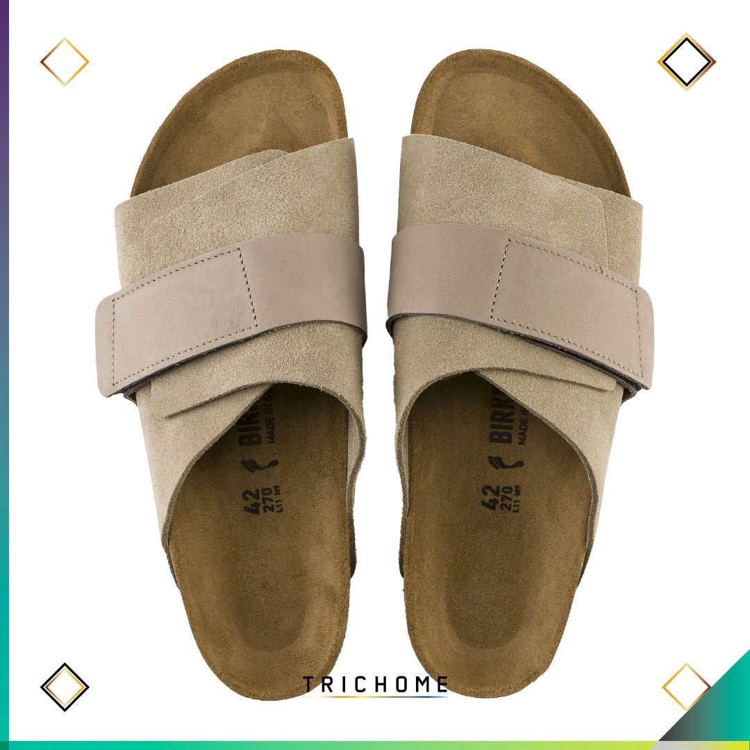 Kyoto Slide [Nubuck Suede] Taupe - Trichome Seattle - Birkenstock - Footwear