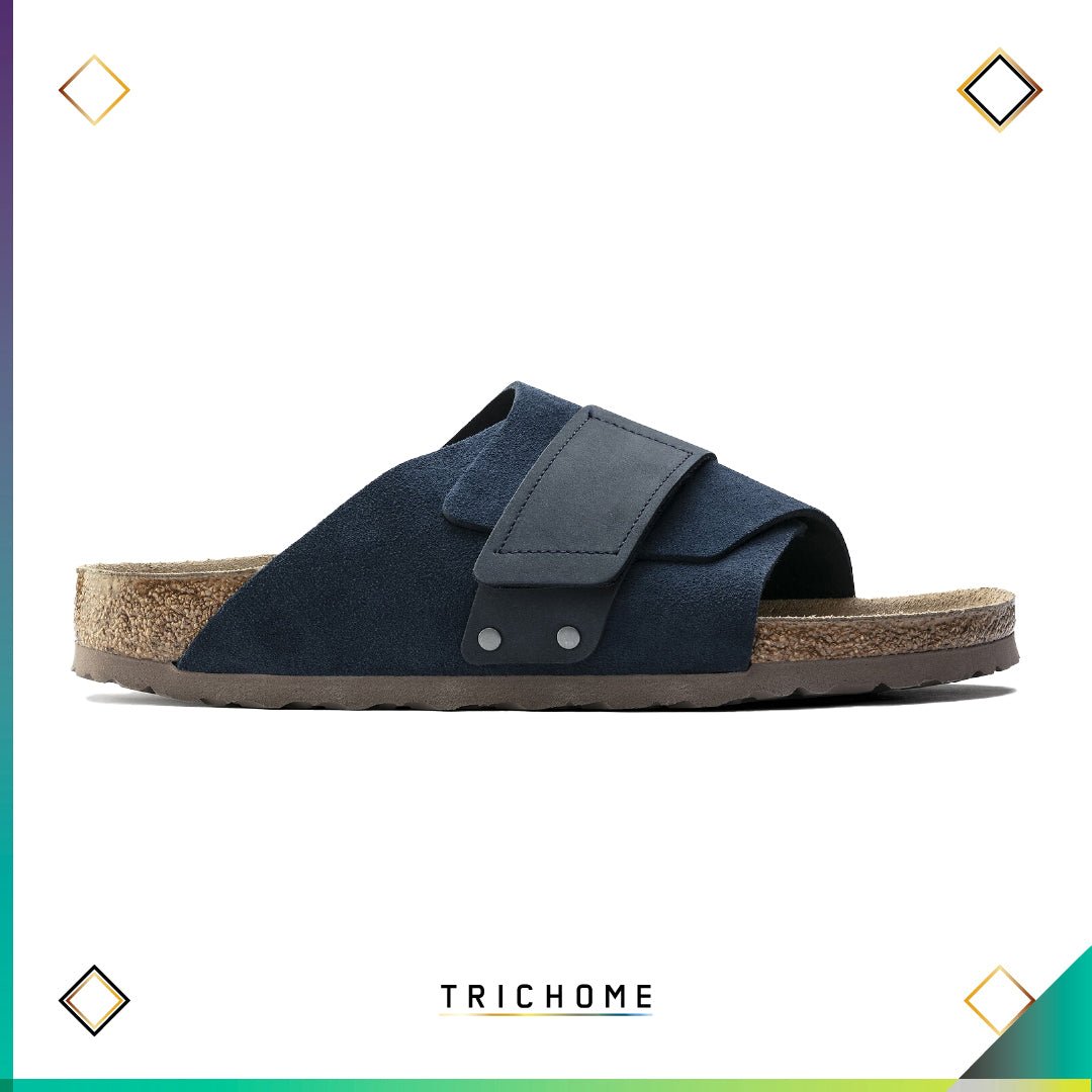 Kyoto Slide [Suede Leather] Navy - Trichome Seattle - Birkenstock - Footwear