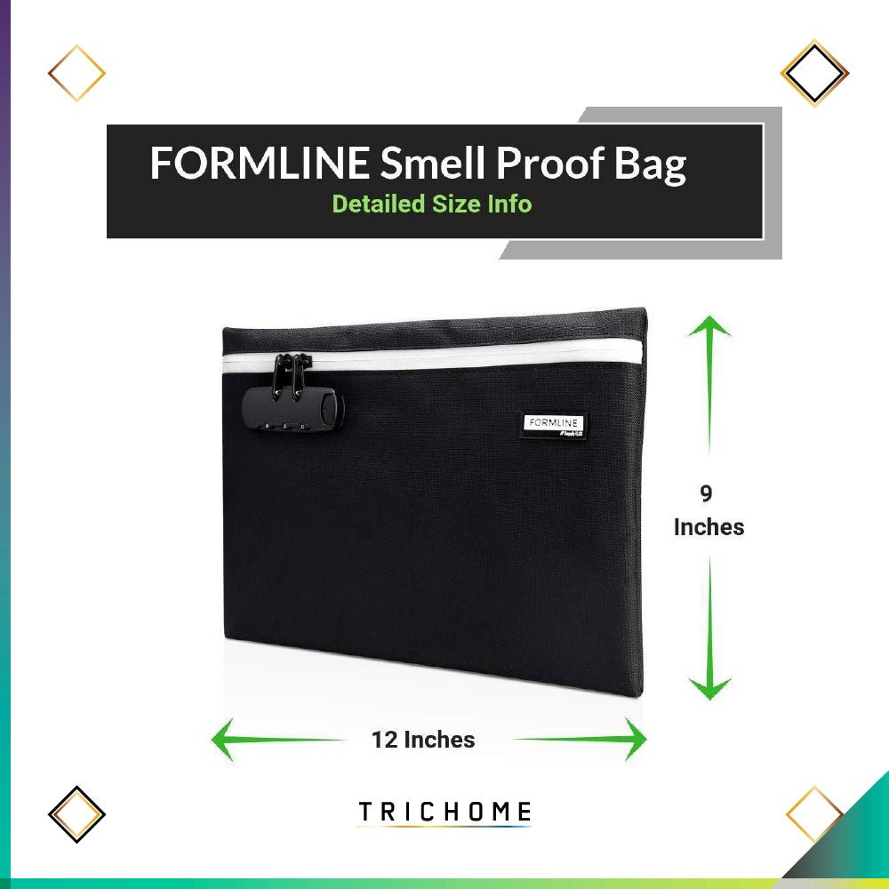 Large Smell - Proof Bag [12" x 9"] w/ Lock - Trichome Seattle - Formline - Bags