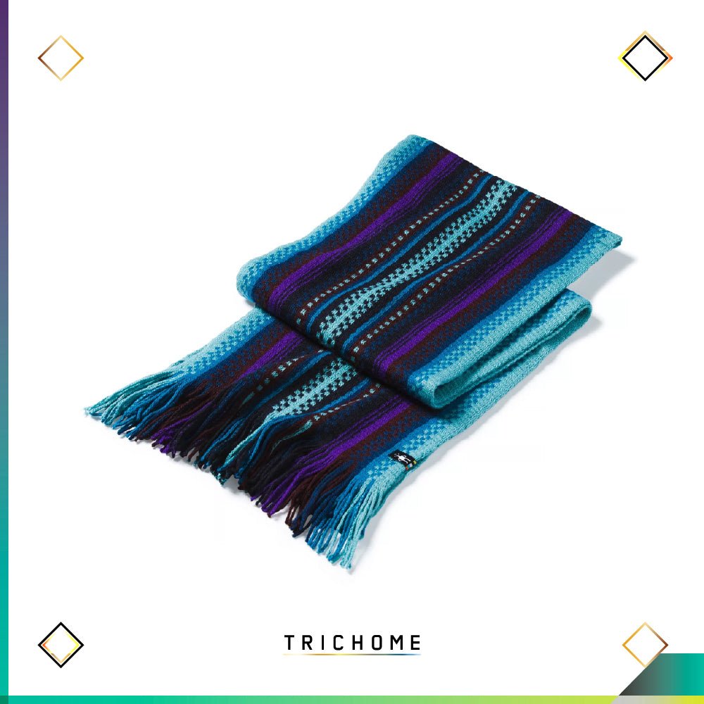 Meadow Line Scarf / Wave Blue & Purple - Trichome Seattle - Smartwool - Clothing