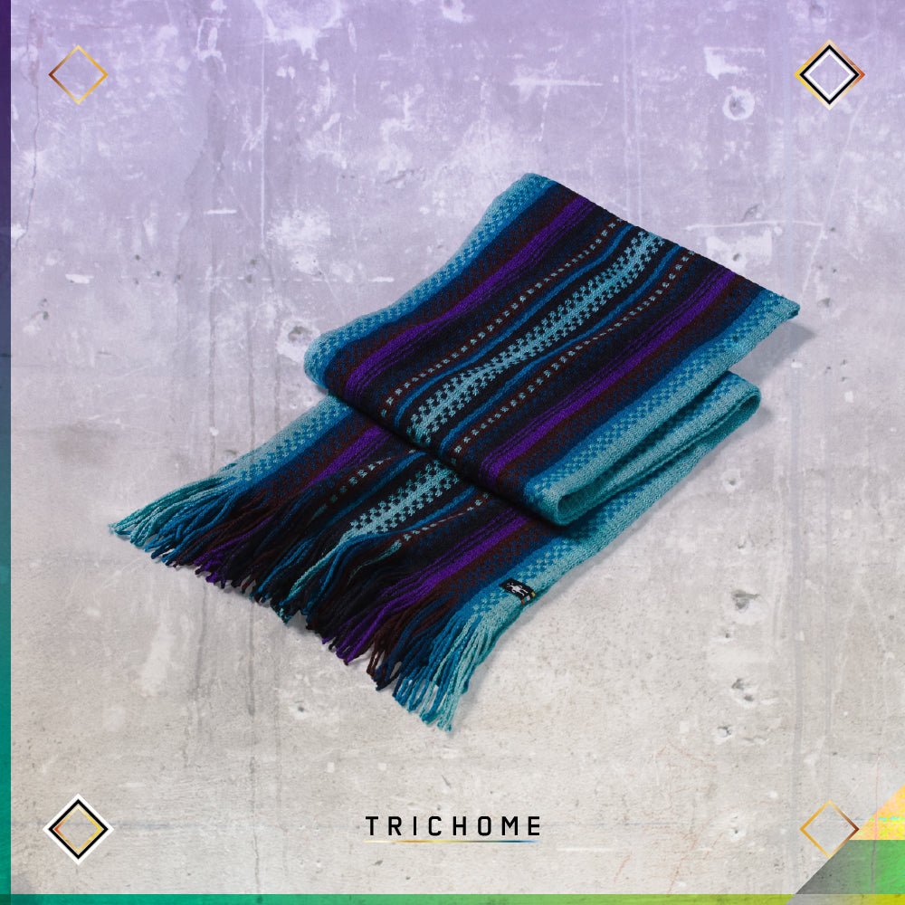 Meadow Line Scarf / Wave Blue & Purple - Trichome Seattle - Smartwool - Clothing