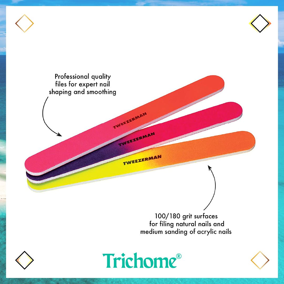 Neon Hot Nail Files - Trichome Seattle - Tweezerman - Personal Care