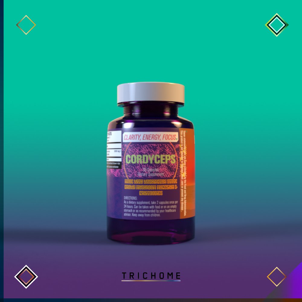 Omniscience Mushrooms Cordyceps Capsules - Trichome Seattle - Omniscience Supplements - Fungi