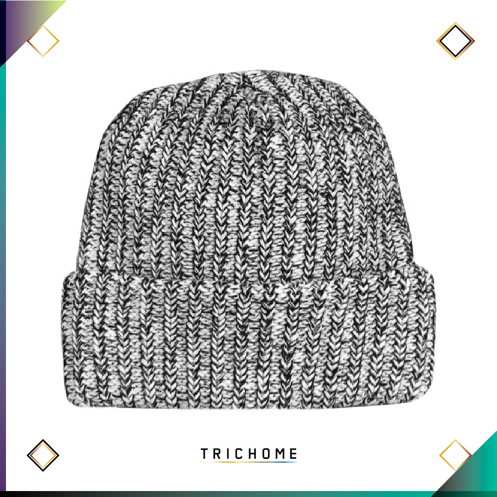 Pacific Northwest Heavy Knit Marled Beanie / Cookies & Cream - Trichome Seattle - Trichome - Clothing