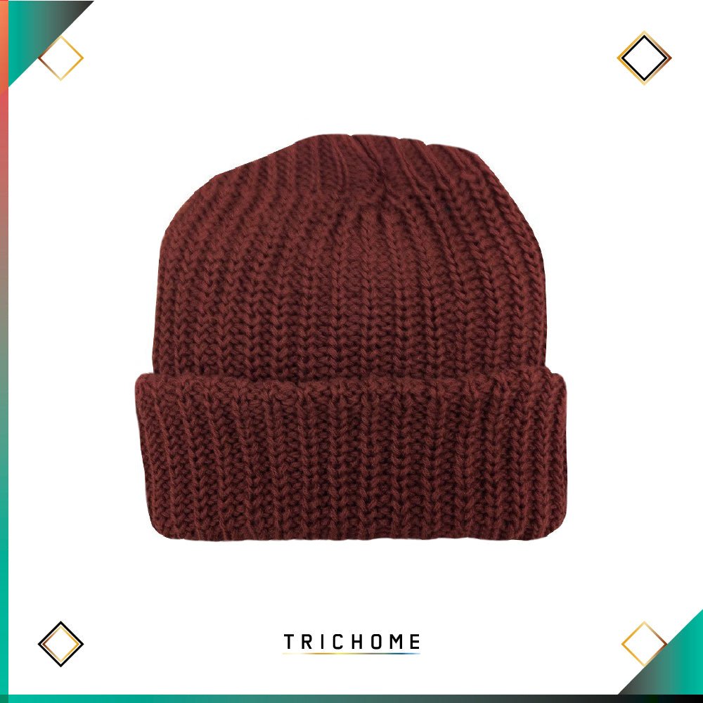 Pacific Northwest Heavy - Knit Watch Cap / Burgundy - Trichome Seattle - Trichome - Clothing