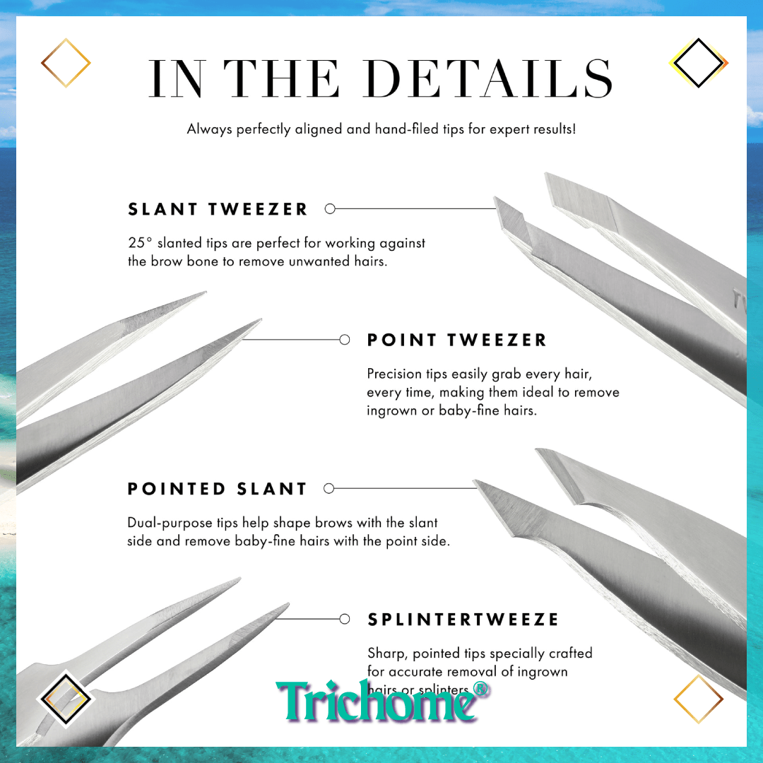 Petite Tweeze Set with Case - Trichome Seattle - Tweezerman - Personal Care