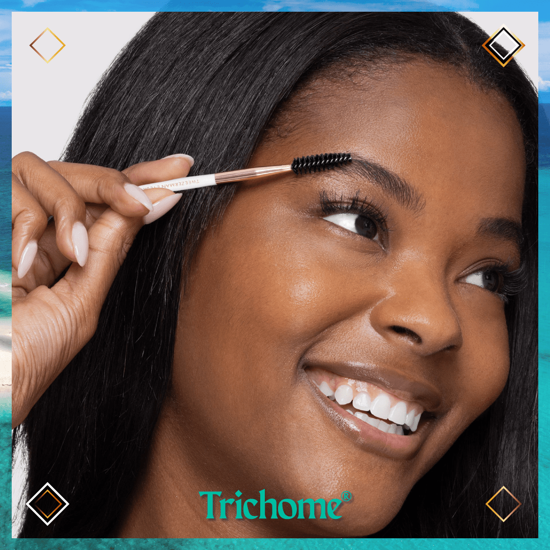 Rose Gold Brow Shaping Scissors and Brush - Trichome Seattle - Tweezerman - Personal Care