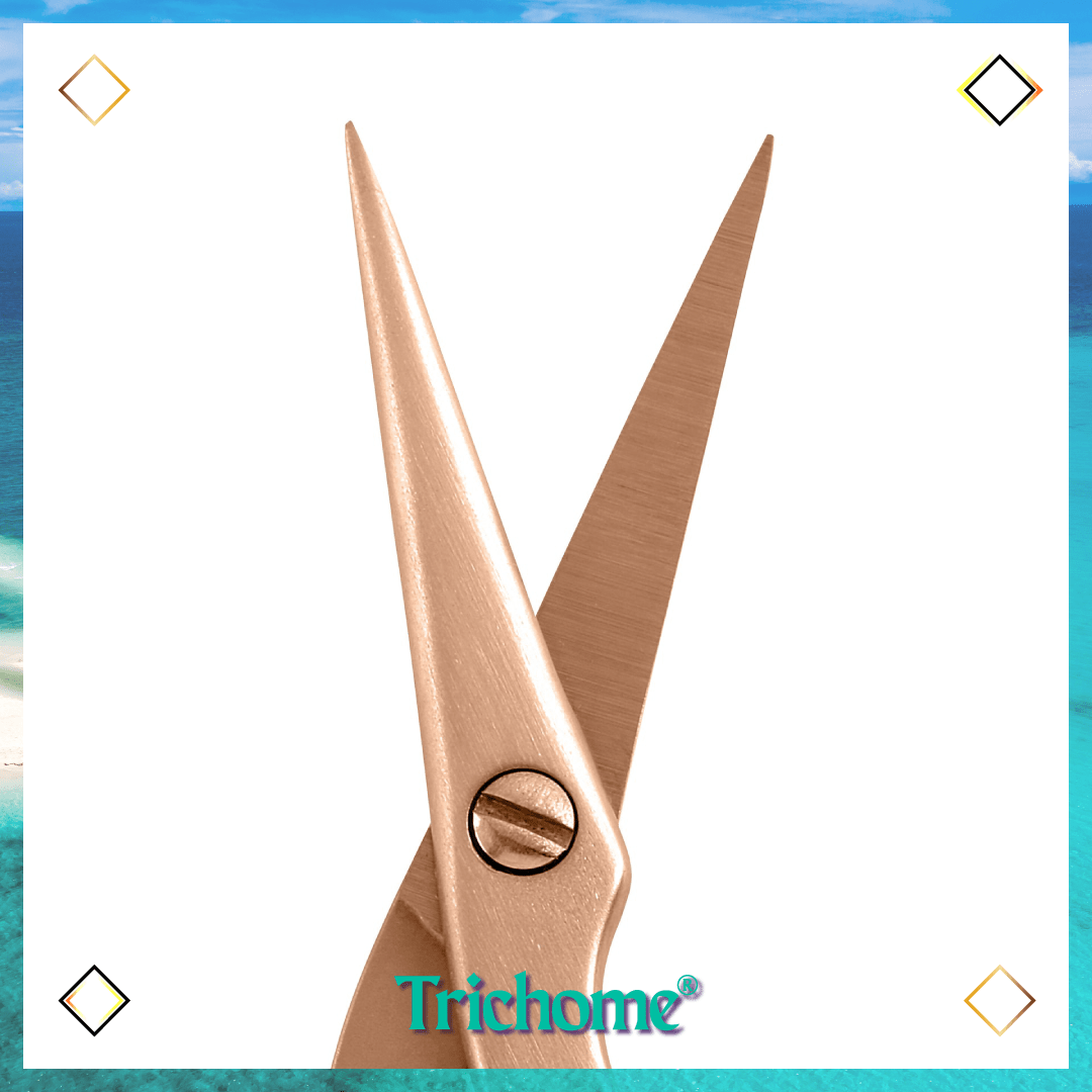 Rose Gold Brow Shaping Scissors and Brush - Trichome Seattle - Tweezerman - Personal Care