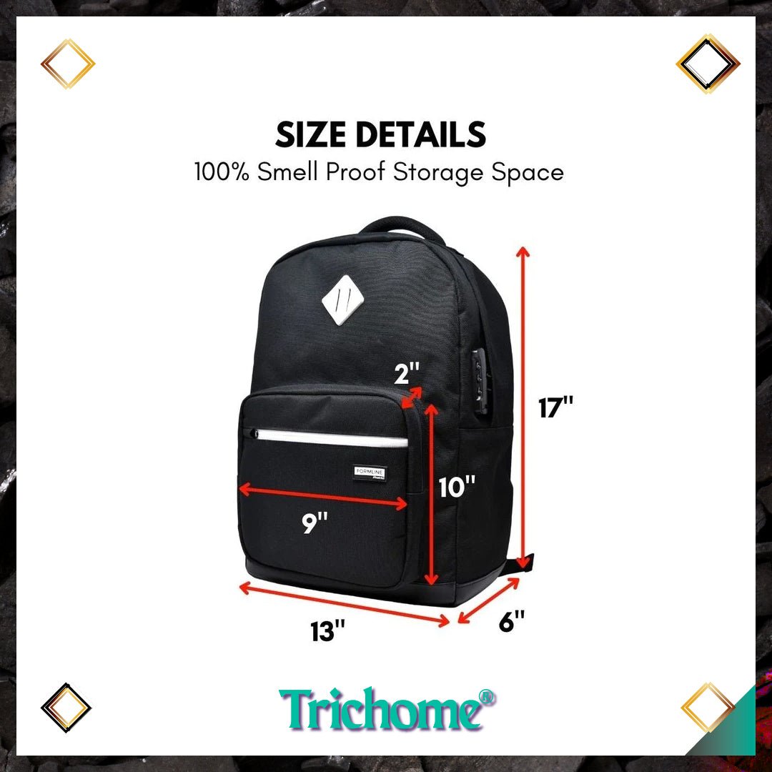 Smell - Proof Locking Backpack - Trichome Seattle - Formline - Bags