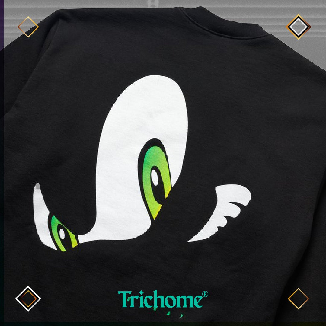 Sonic Eyes Crewneck Sweatshirt - Trichome Seattle - Stray Rats - Clothing