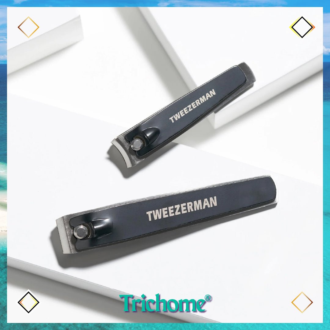 Stainless Steel with Black Handles Nail Clipper Set - Trichome Seattle - Tweezerman - Personal Care