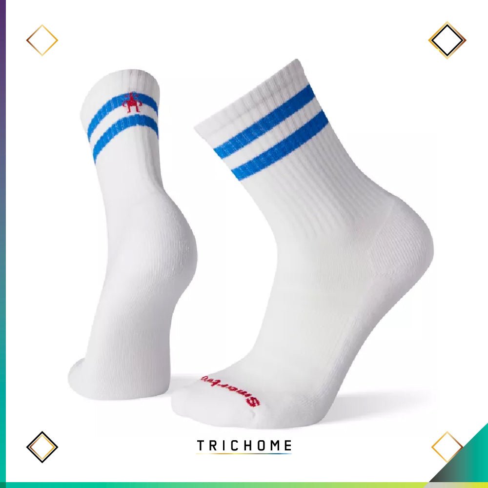 Unisex Athletic Light Elite Stripe Crew Socks - Trichome Seattle - Smartwool - Clothing