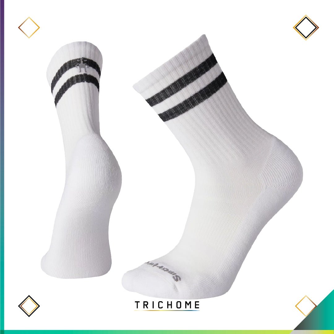 Unisex Athletic Light Elite Stripe Crew Socks - Trichome Seattle - Smartwool - Clothing