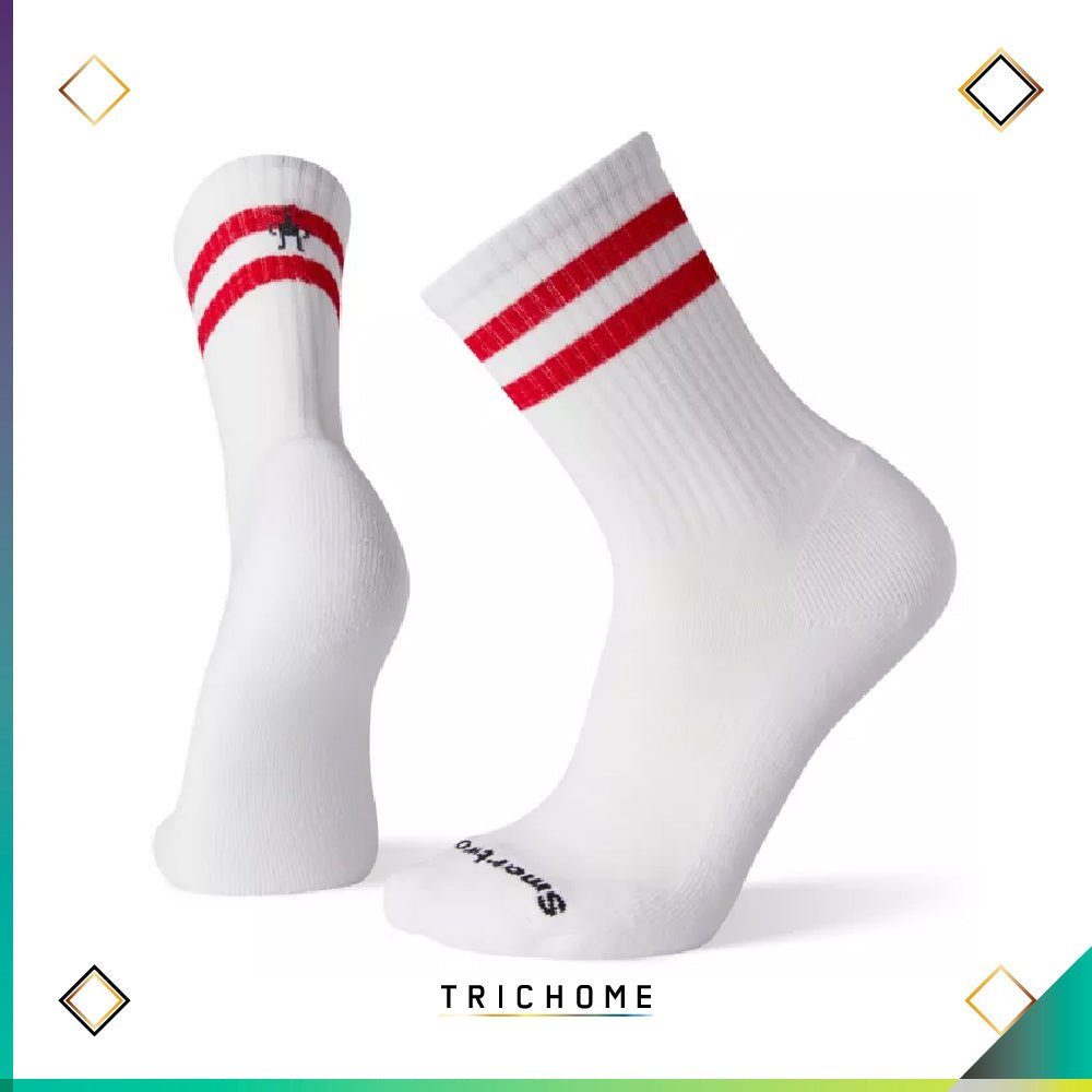 Unisex Athletic Light Elite Stripe Crew Socks - Trichome Seattle - Smartwool - Clothing