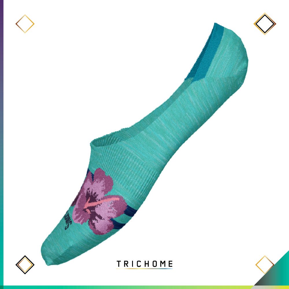 Women's Hibiscus Hide And Seek No Show Socks - Trichome Seattle - Smartwool - Clothing