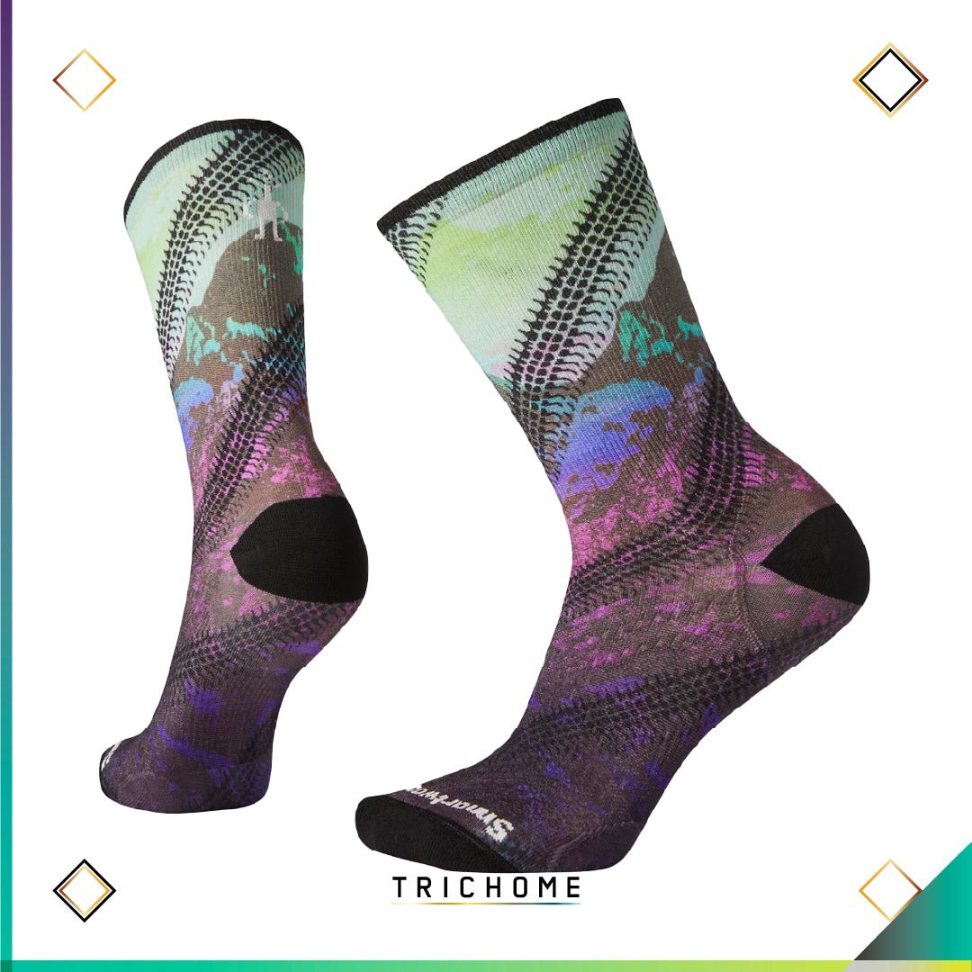 Women's PhD® Cycle Ultra Light Crew Socks - Trichome Seattle - Smartwool - Clothing
