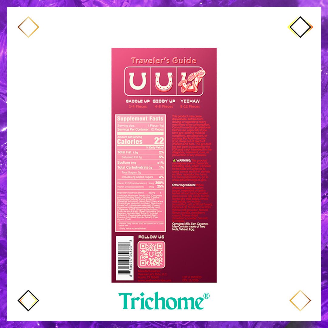 YEEHAW Infused Chocolate Bar - Trichome Seattle - Koi - Fungi