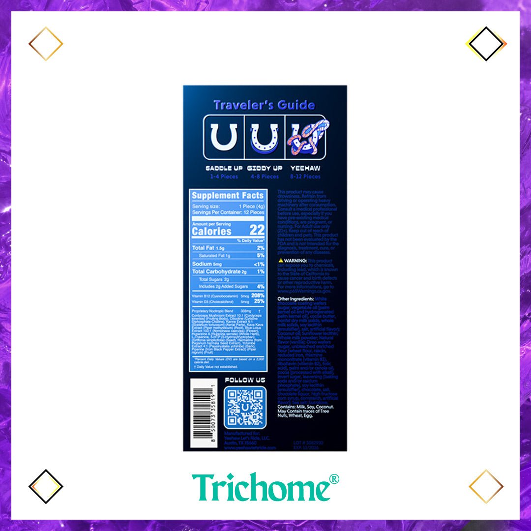 YEEHAW Infused Chocolate Bar - Trichome Seattle - Koi - Fungi