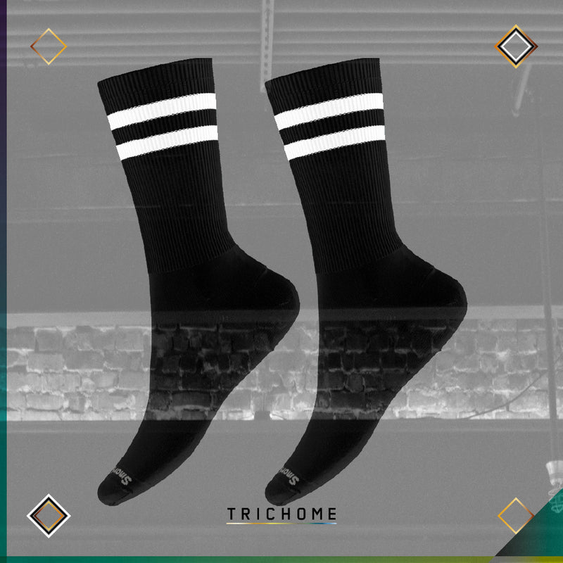 Unisex Athletic Light Elite Stripe Crew Socks 2-Pack