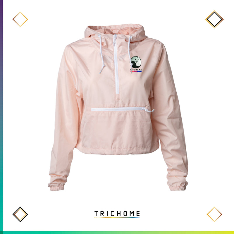 Triple Yin Yang Lightweight Crop Jacket / Ghost Pink