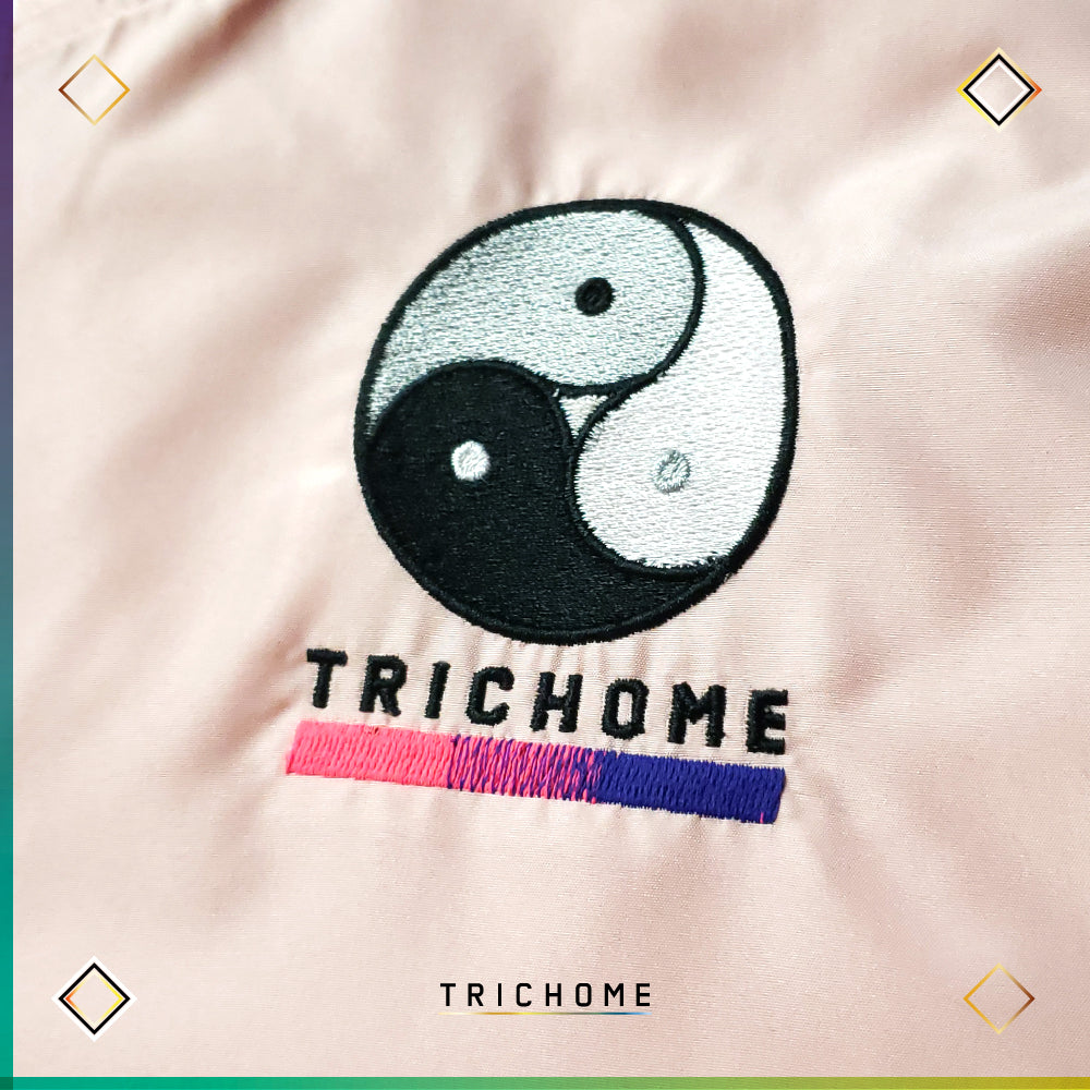 Triple Yin Yang Lightweight Crop Jacket / Ghost Pink