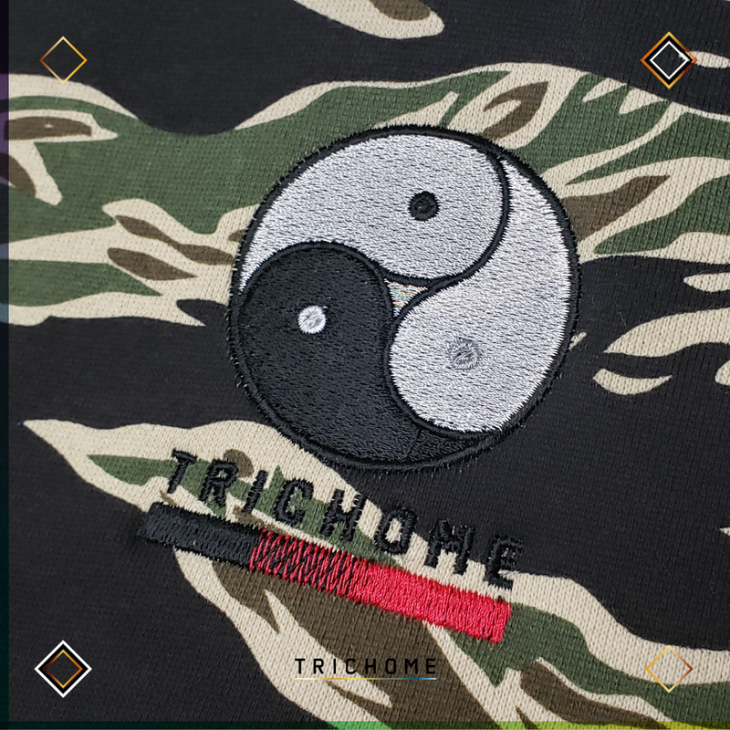 Tiger Camo Triple Yin Yang Pullover Hoodie